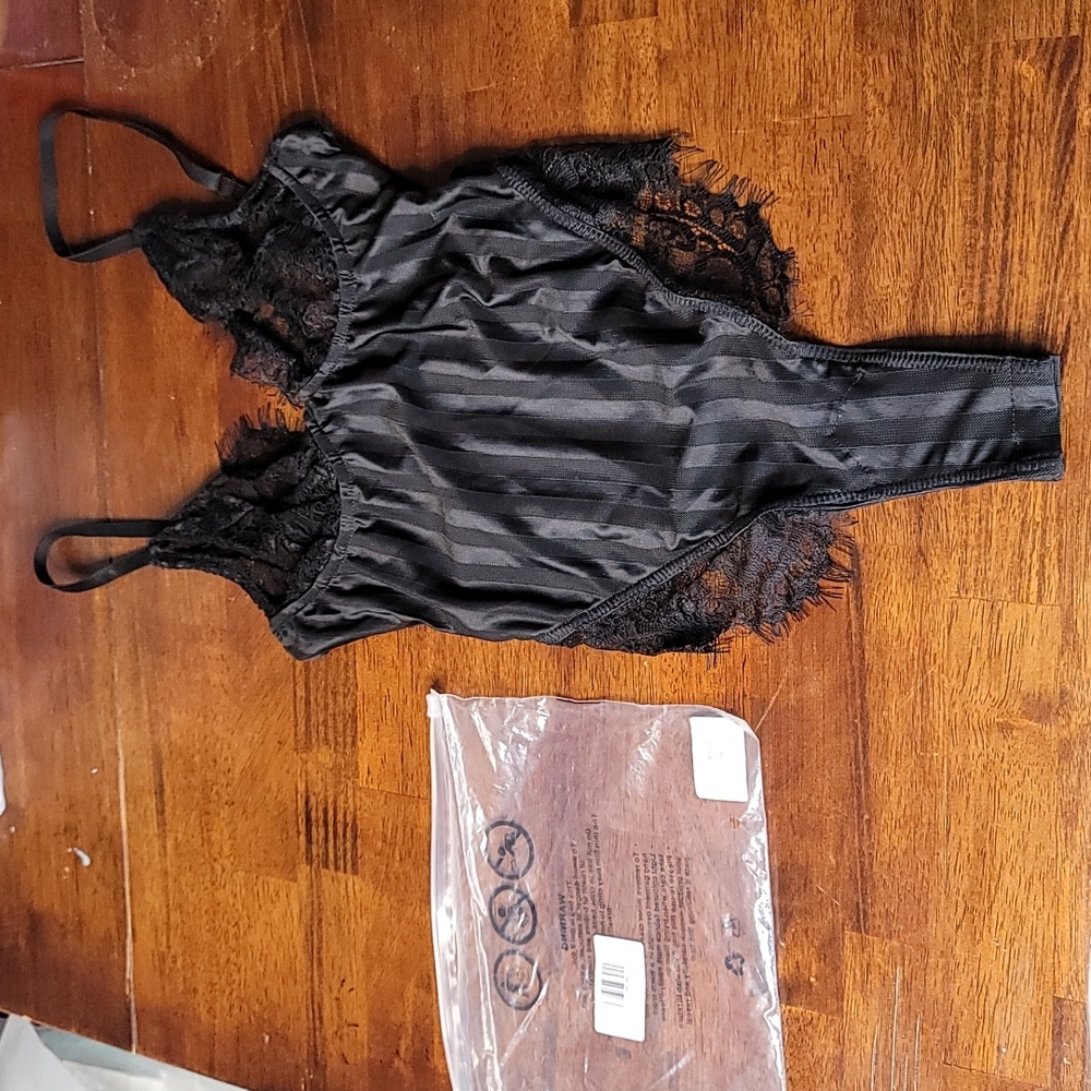 NWTB - Black Lace Bodysuit Teddy